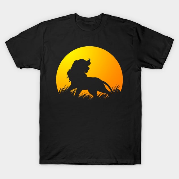 The lion sun T-Shirt by Nykos